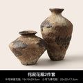 Axyaa Coarse Pottery Vase: New Chinese Wabi Sabi Style Rustic Decor for Home & Living Room