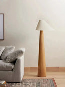 Solid Wood Conical Floor Lamp by Axyaa - Retro, Wabi Sabi Design for Home Decor