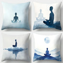 Axyaa Zen Meditation Style Pillowcase Set - 17.7" x 17.7"