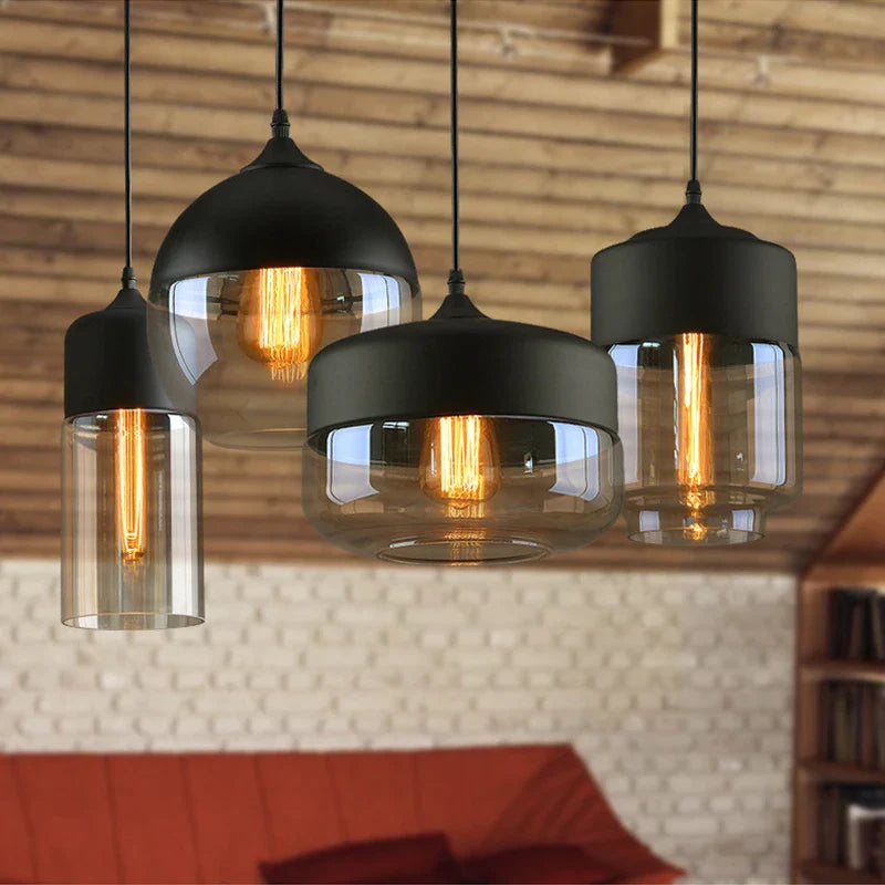 Axyaa Modern Glass LED Chandelier – Decorative Pendant Light for Living, Dining, Bedroom and Kitchen