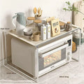 Axyaa Stainless Steel Microwave & Toaster Oven Rack with Detachable Tray Storage
