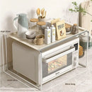 Axyaa Stainless Steel Microwave & Toaster Oven Rack with Detachable Tray Storage