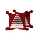 Axyaa Christmas Tree Jacquard Embroidery Throw Pillow Cover