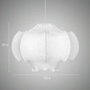 Axyaa Silk Chandelier: Nordic Designer LED Pendent Lamp for Home Decor