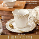 Axyaa French Baroque Relief Dinner Plate Set for Stylish Kitchenware