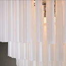 Axyaa White Glass Pendant Chandelier Light - LED Hanging Chandeliers for Bedroom Dining Living Room