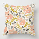 Axyaa Linen Fox Sofa Cushion Cover 50x50 Square Home Décor Pillowcase