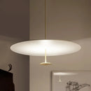 Axyaa Gold Black Pendant Ring Light for Living Room - Minimalist Ceiling Suspension Lamp