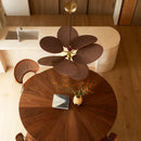 Rattan Glass Ceiling Chandelier by Axyaa - Decorative Lighting Fixture for Home