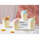 Axyaa Ice Cream Cone Ceramic Cup with Cover and Scoop