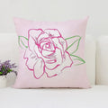 Axyaa Rose Flowers Decorative Pillow Cover 45x45 Cushion Cover Cases Home Decoration