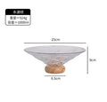 Axyaa Crystal Fruit Tray Living Room Candy Plate Snack Tray Glass Fruit Basin