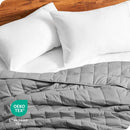 Axyaa Cotton Weighted Blanket 80x87 25lbs Light Grey - All-Natural with Glass Beads
