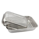 Axya Stainless Steel Colander Basket for Kitchen Sink - Rectangle Vegetable Fruit Washing Utensil