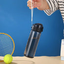 Axyaa Bounce Cover Sports Water Bottle - Leak Proof Plastic Drinking Cup - Portable and Durable