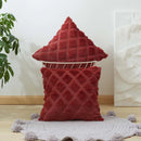 Axyaa Burgundy Diamond Plush Cushion Cover 45x45cm Home Decor Sofa Pillowcase