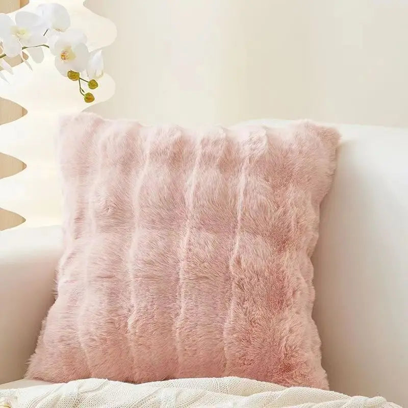 Axyaa Winter Plush Pillow Case: Nordic Home Decor Rectangle Cover