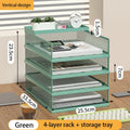 Axyaa Desk Organizer Stackable Tray Set with Pen Holder