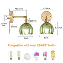Axyaa Tulip Glass Shade Wall Sconce: Wireless LED Lamp, Remote Control, Rechargeable Battery