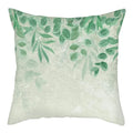 Axyaa Peacock Feather Polyester Cushion Covers - Leaf Printed Decorative Pillow Cases