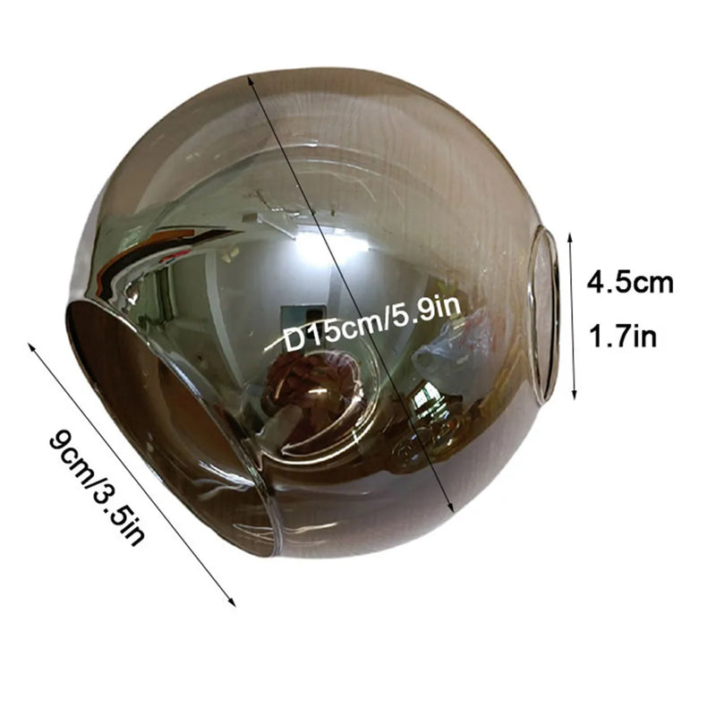 Axyaa Side Opening Glass Shade Replacement for E27 Screw Socket