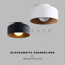 Axyaa Nordic Walnut Wood LED Ceiling Lamp for Home Décor