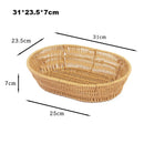 Axyaa Retro Chic Rattan Fruit Plate: Creative Woven Multipurpose House Candy Tray