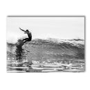 Axyaa Surfboard Coastal Wall Art Canvas - Black and White Beach Posters