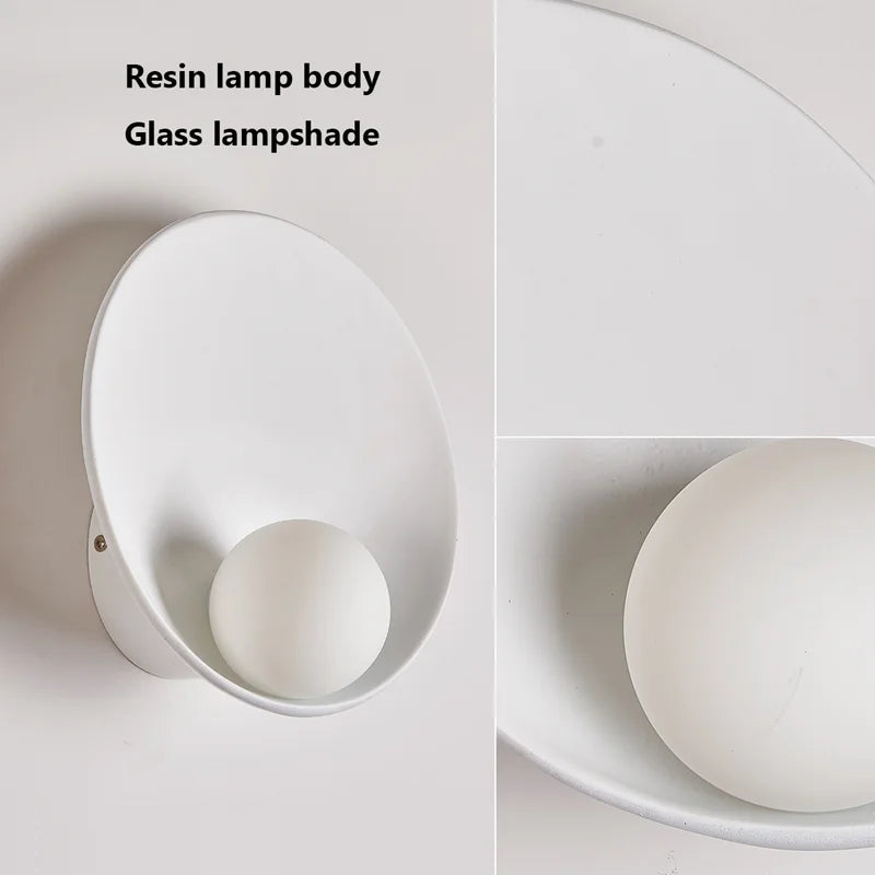 Axyaa Shell Wall Lamp: Chinese Style LED Lighting for Bedroom & Corridor
