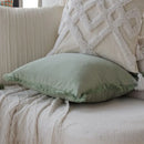 Axyaa Light Green Tassel Cushion Cover - Nordic Style Living Room Decor