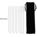 Axyaa Glass Straws Set for Bubble Tea Milk Smoothies Cocktails Bar Accessories