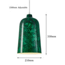 Axyaa Wabi Sabi Retro Green Pendant Lamp for Coffee Shop, Nordic Art Style E27 Handmade Metal Droplight