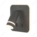 Axyaa LED Wall Light USB Charging Port Adjustable Angle for Reading & Decor