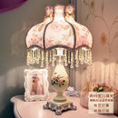 Axyaa Retro Resin Desk Lamp LED E27 Fabric Lampshade Dimmable Table Light