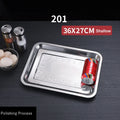 Axyaa Stainless Steel Food Storage Tray Rectangular Baking Pan for Kitchen and BBQ