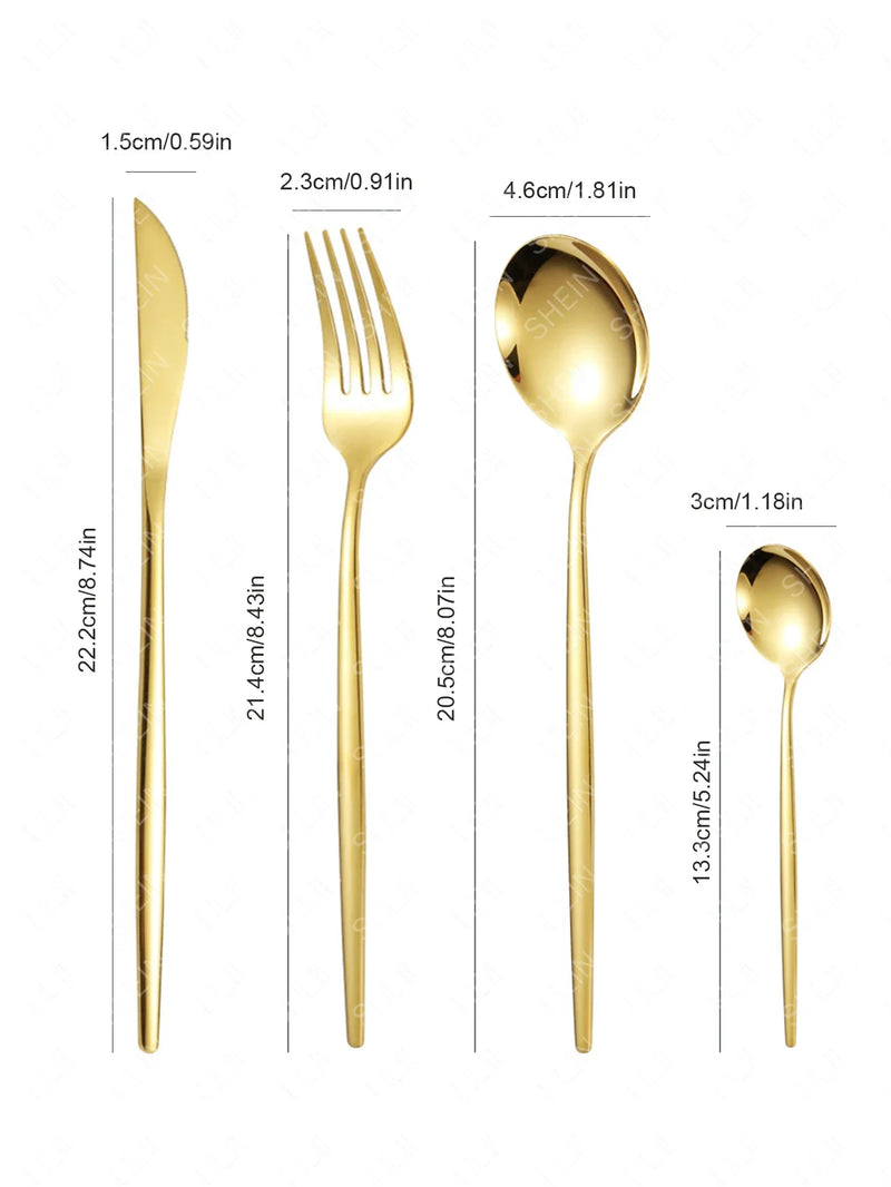 Axyaa Stainless Steel Tableware Set in Elegant Gift Box