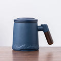 Axyaa Ceramic Tea Cup with Lid and Handle in Business Gift Box