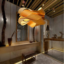 Axyaa Modern Wood Color Bar LED Pendant Lights for Indoor Dining Room