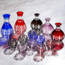 Axyaa Edo Kiriko Sake Set: Carved Glass Cup and Decanter, Luxury Sakeware