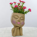 Axyaa Creative Garden Face Gill Resin Flower Pot for Home Decor