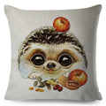 Axyaa Watercolor Animal Pillowcase - Cute Cartoon Design for Living Room Sofa