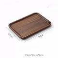 Axyaa Black Walnut Wood Tea Tray for Coffee Tea Desserts Storage Dinner Tray