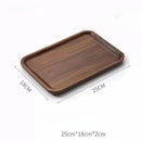 Axyaa Black Walnut Wood Tea Tray for Coffee Dessert Storage Beer Wine Serving