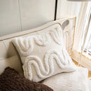 Axyaa Nordic Chenille Embroidery Tufted Cushion Cover for Sofa