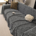 Axyaa Warm Fleece Sofa Cover: Anti-Slip, All-Inclusive, Large Blanket
