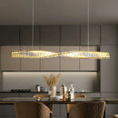 Axya Spiral Pendant Chandelier - Luxury LED Lighting for Dining Room