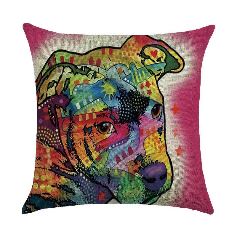 Axyaa Animal Print Pillow Cover: Stylish Sofa & Chair Linen Cushion Cover Art