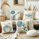 Axyaa Geometric Leaf Pattern Pillowcase for Bohemian Home Decor