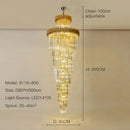 Axyaa Luxury Modern Crystal Chandelier - Black/Gold Loft Lighting Fixture