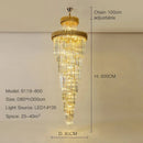 Axyaa Modern K9 Crystal Chandelier, Black/Gold Finish, Luxury Design for Villa Living Room